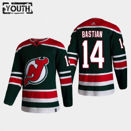 Kinder Eishockey New Jersey Devils Trikot Nathan Bastian 14 2020-21 Reverse Retro Authentic